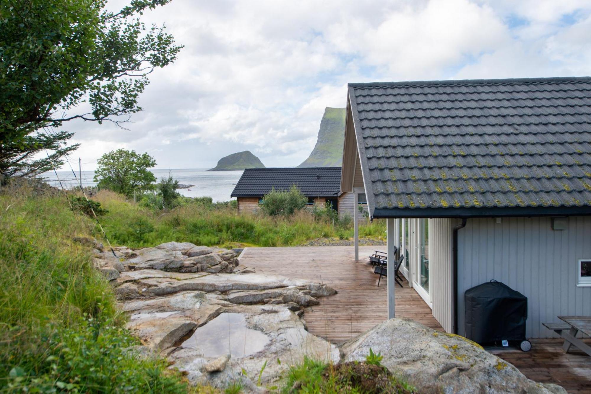 Haukland Beach Panorama Offersoya Buitenkant foto