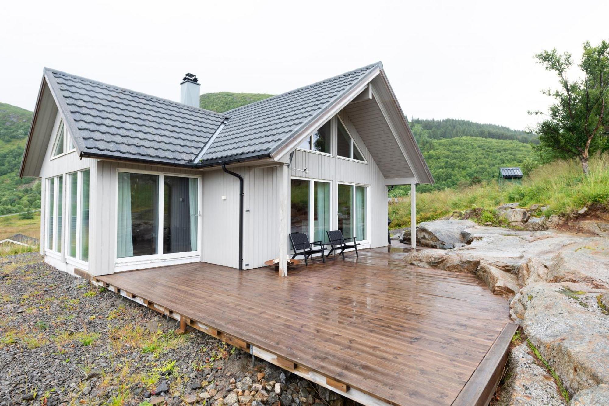 Haukland Beach Panorama Offersoya Buitenkant foto