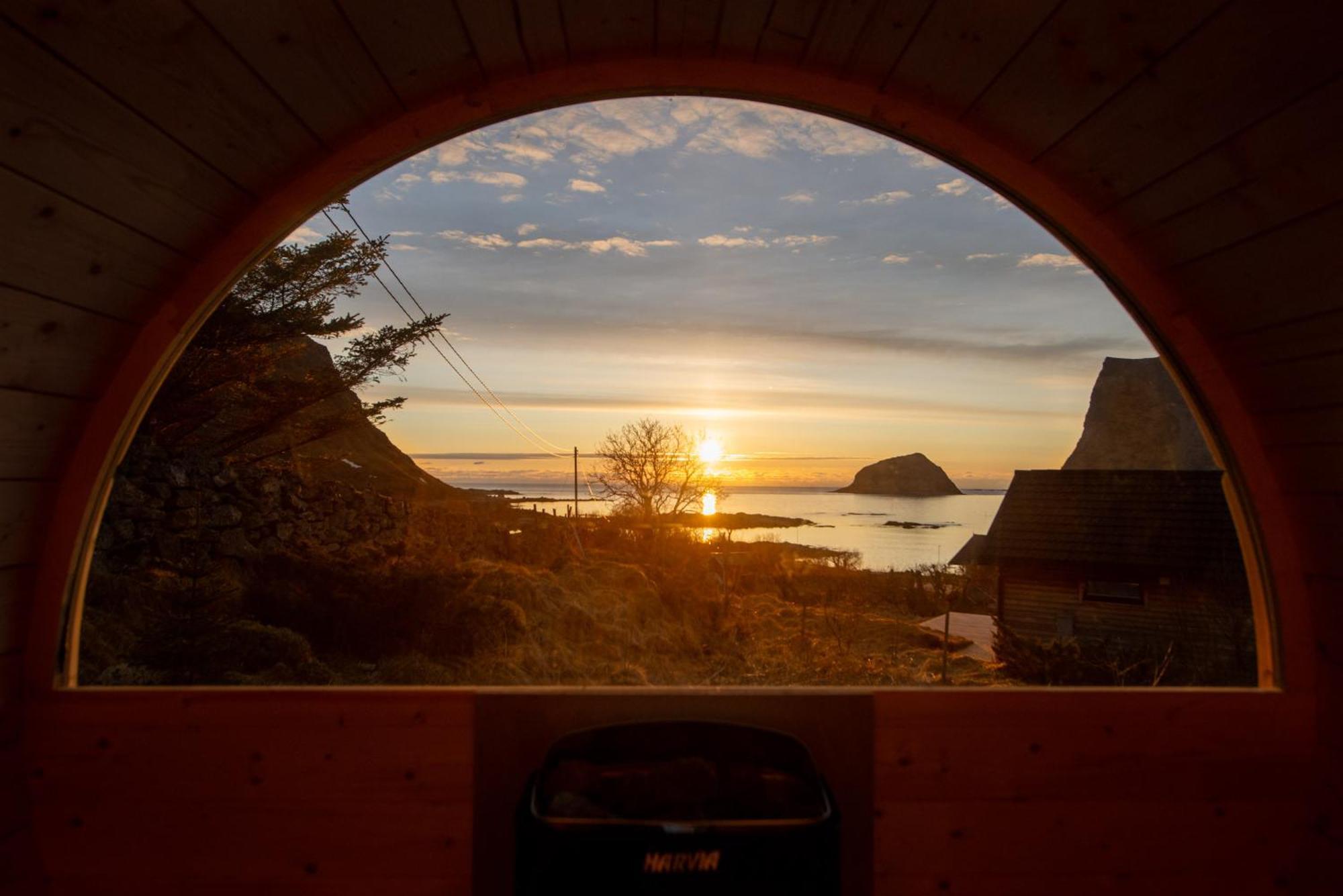 Haukland Beach Panorama Offersoya Buitenkant foto