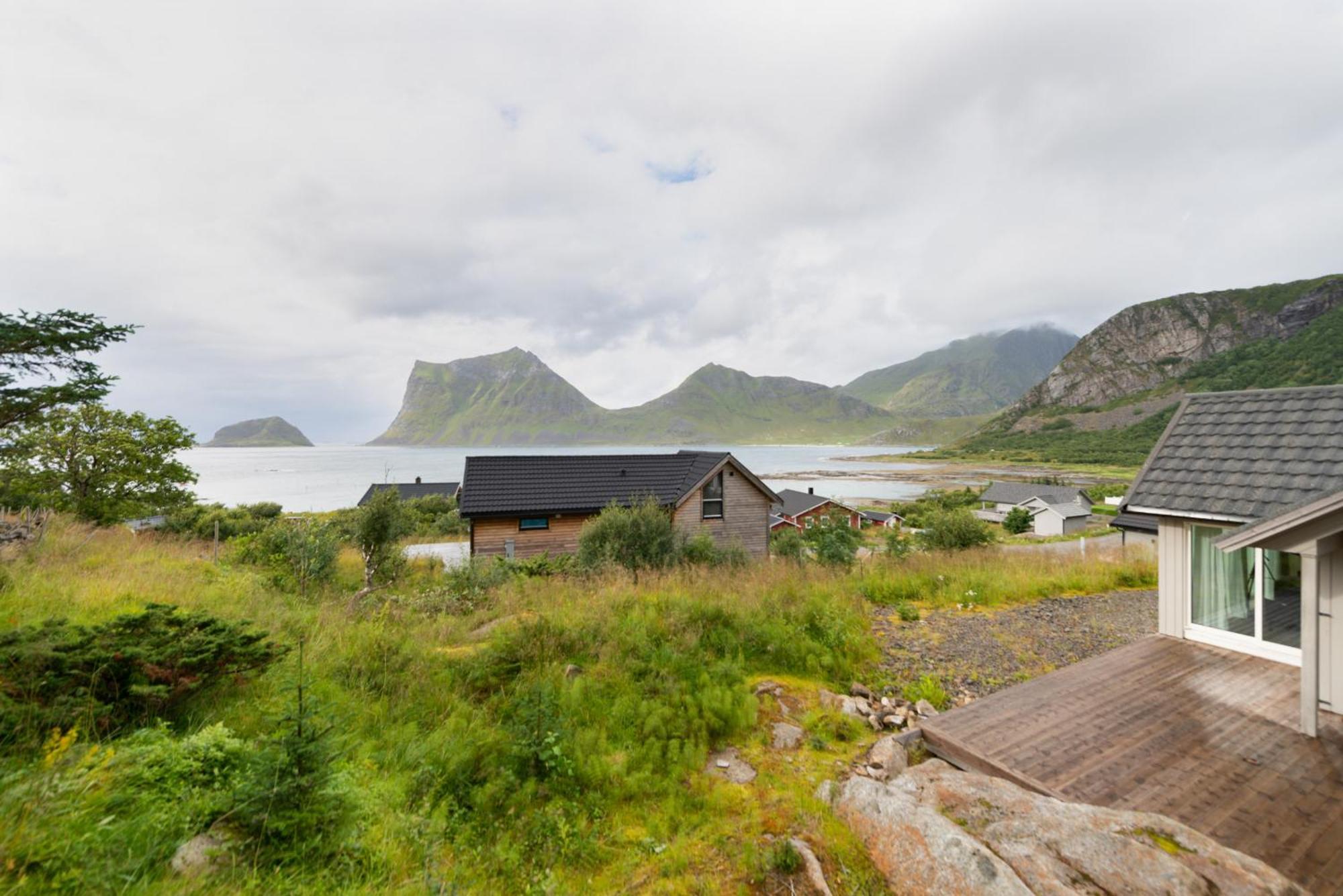 Haukland Beach Panorama Offersoya Buitenkant foto